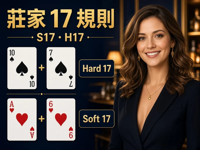 21點莊家補牌規則教學示意