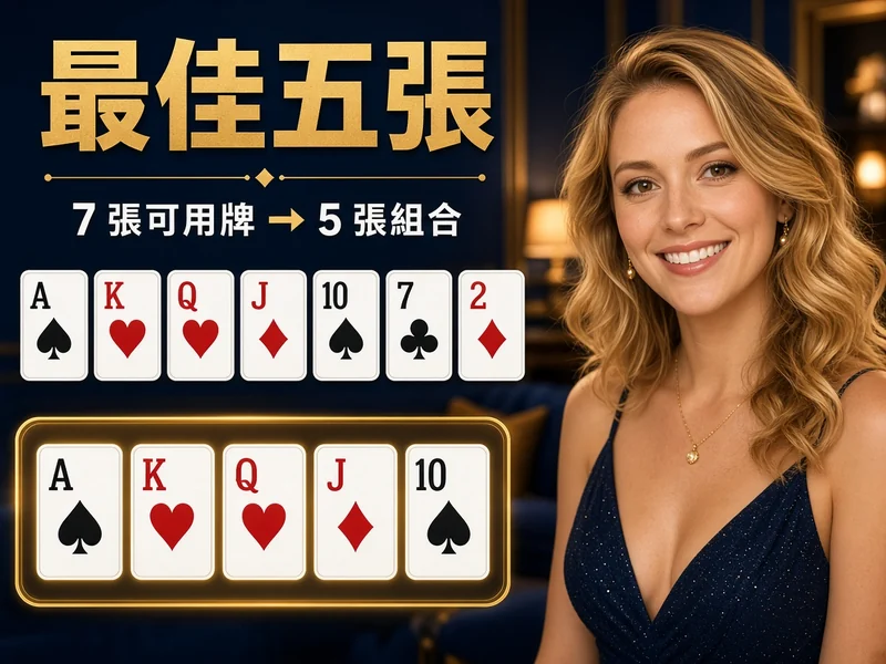 德州撲克底牌同公牌教學示意